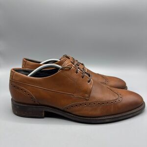 Cole Haan Grand OS Wing-Tip Oxfords Men's Leather Brown Shoes Size 11 M